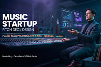 music startup pitch deck for investors and fundraising