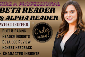 beta read and review your novel with constructive insights