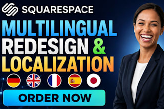 develop squarespace website multilingual localization service business redesign