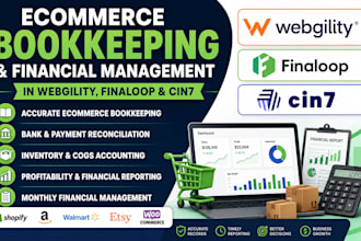 do ecommerce bookkeeping and financial management in webgility, finaloop, cin7