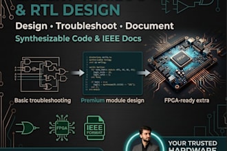 design, troubleshoot, and document verilog rtl and digital logic