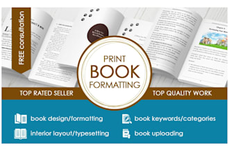 do book design and KDP book formatting for print publishing