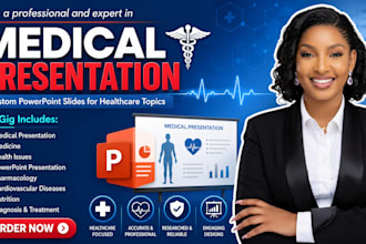 design medical powerpoint presentation, healthcare and nursing PPT in 12 hours