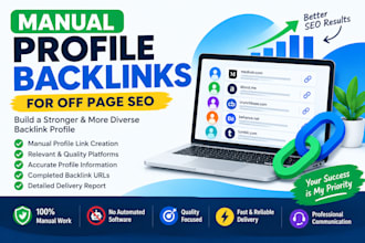 create manual profile backlinks for off page SEO