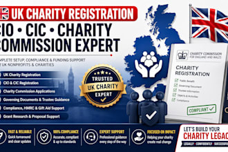 do UK charity registration, cio, cic, charity commission compliance