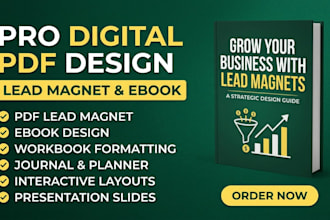 design PDF lead magnet, checkist, lead magnet, ebook design