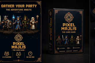 design card game, custom board game art cards for box design, playing card deck