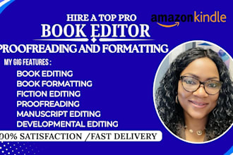 do  book editing, proofreading, memoir editing,  book formatting for amazon kdp