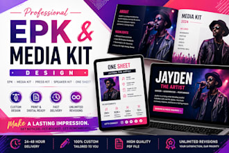 a professional website epk, media kit, press kit