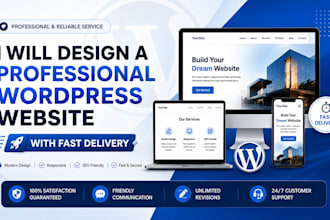design a professional wordpress website with fast delivery