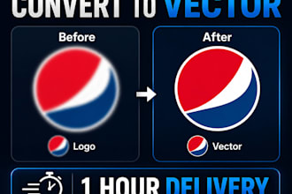 redraw logo to vector, convert image to vector, recreate image
