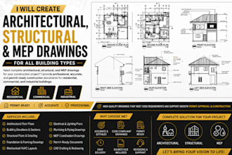 create architectural structural and mep cad drawings