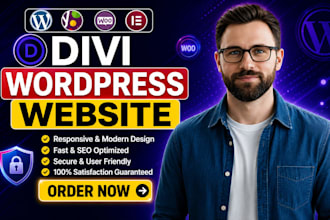 be divi expert for divi wordpress website, divi website design, with divi theme