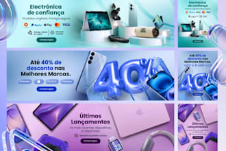 create premium quality web banner designs for you