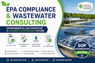 provide epa compliance, environmental permits, wastewater consulting and sop doc