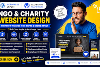 ngo charity website nonprofit donation wordpress website non profit landing page