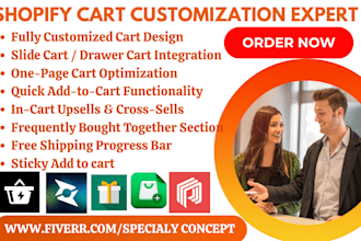 set up shopify  cart customization essent ego cart ego auto aov ea square bot