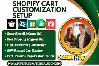 set up shopify  cart customization essent ego cart ego auto aov ea square bot