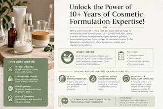 develop high quality laundry, detergent, soap, toiletry formulations
