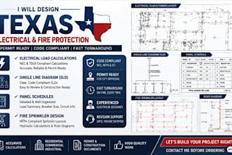design texas electrical load calculations sld panel schedules fire sprinkler