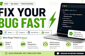 fix bugs and issues in javascript, reactjs, nodejs, and next js