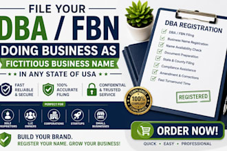 register your dba doing business as or fictitious business name in any USA state