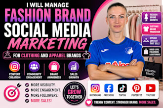 manage fashion brand social media marketing for clothing and apparel brands