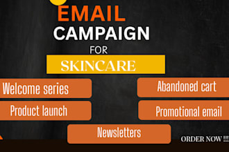 create email campaigns and newsletters  for skincare brands