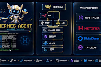 setup fix hermes ai multi agent n8n mcp a2a claude code obsidian memory ai crm