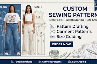 design custom garment sewing patterns for your clothing line