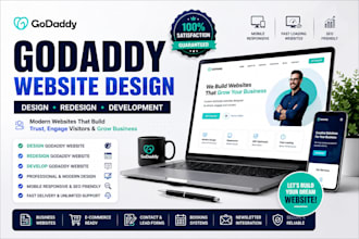 design godaddy website, redesign godaddy website and develop godaddy website