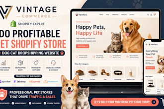 do profitable pet shopify store dog cat dropshipping website pet suppliers
