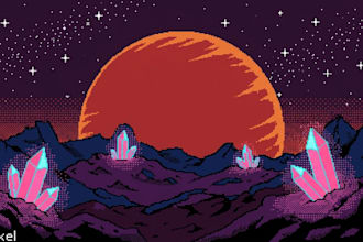 create retro 16 bit custom pixel art sprites, logo, game assets, avatars, pfp
