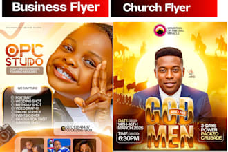 design church flyer event flyer poster design postcard banner brochure