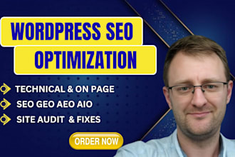 do on page technical SEO audit and fix for wordpress shopify wix