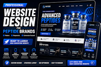 build a peptide website or research peptide store on woocommerce
