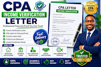 prepare a CPA income verification letter