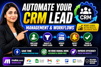 build CRM automation, lead routing, and business workflows