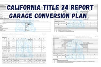 do title 24 energy compliance report and garage conversion plan for california
