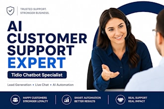 setup tidio chatbot live chat customer support lead generation automation