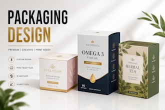 design professional product packaging, box design and dieline