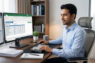 be your virtual assistant for data entry and copy paste work