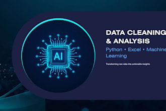 clean, analyze and preprocess your data using python and excel