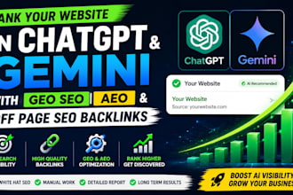 rank your website in chatgpt and gemini with GEO SEO and aeo