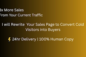 write a high converting sales page or landing page copy