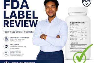 review your food, supplement, or cosmetic label for fda compliance