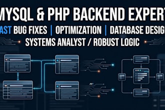 fix, optimize, and design your mysql database or PHP backend