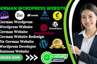 develop german website using wordpress fix german website error redesign german