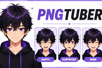 design custom png tuber custom pngtuber model stream v tuber
