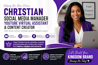 christian socialmedia manager personal virtual assistant for administrative task